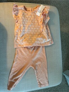GAP Peach Pink Daisy Ruffle Sleeve Set